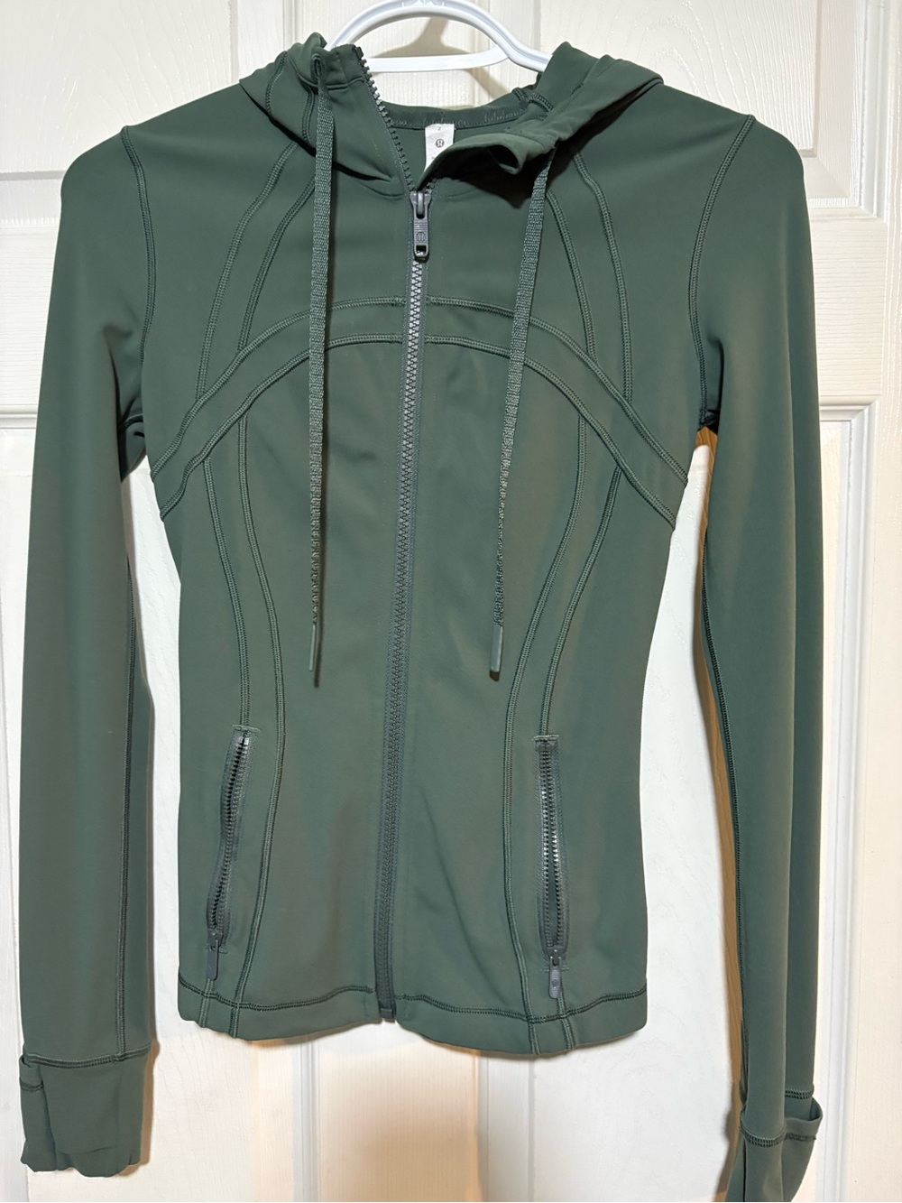 lululemon athletica Forest Green Hooded Zip up define jacket